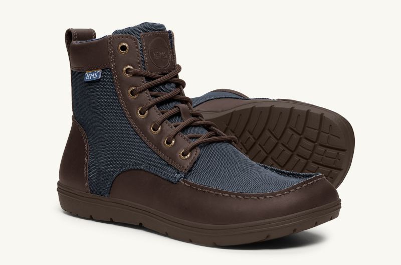 LEMS SHOES | MEN'S BOULDER BOOT NYLON-Navy Stout