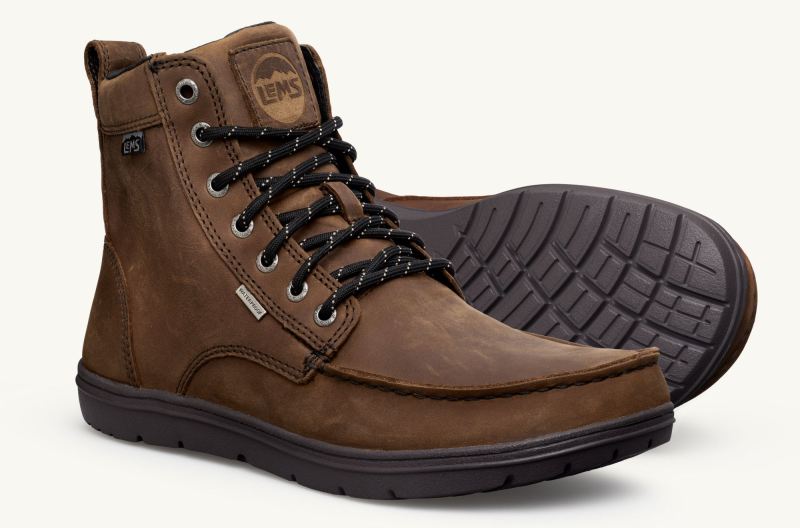 LEMS SHOES | MEN'S WATERPROOF BOULDER BOOT-Weathered Umber