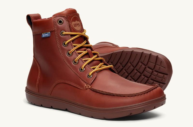 LEMS SHOES | MEN'S BOULDER BOOT LEATHER-Russet