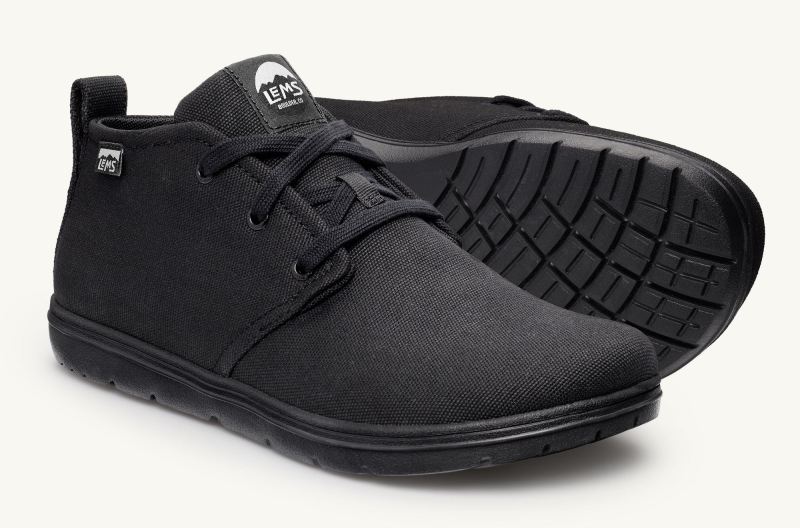 LEMS SHOES | MEN'S CHUKKA CANVAS-Blackout